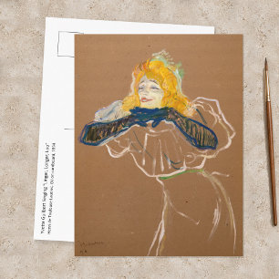 Toulouse-Lautrec - Yvette Guilbert Singing Postcard