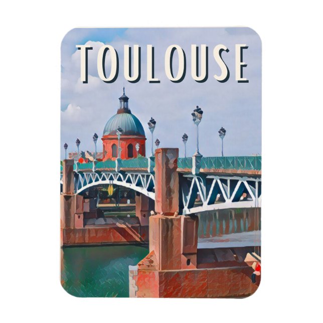Toulouse Photo Vintage  Magnet (Vertical)
