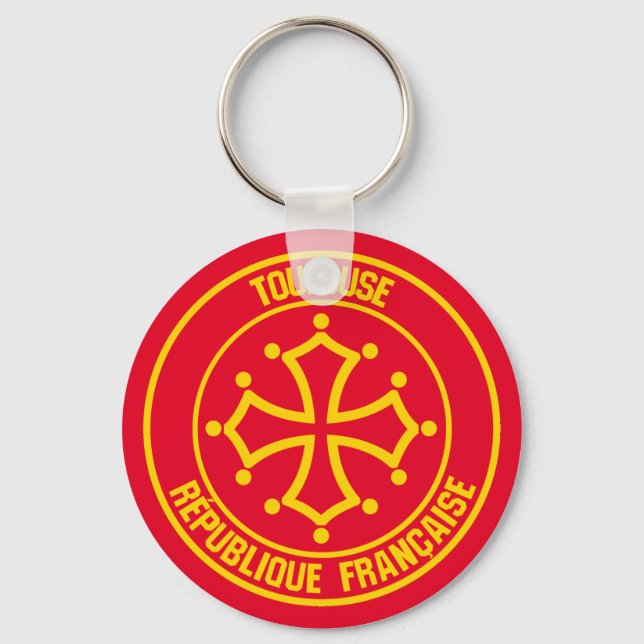 Toulouse Round Emblem Key Ring (Front)