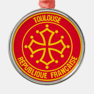 Toulouse Round Emblem Metal Ornament