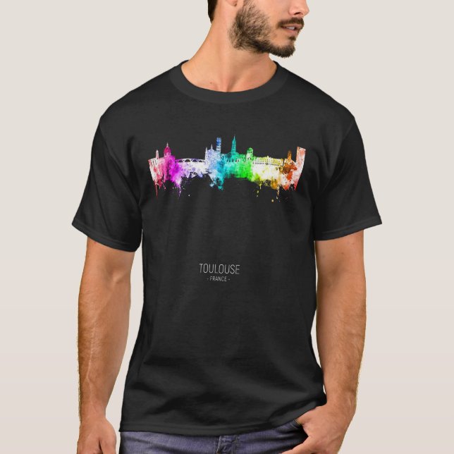Toulouse Skyline France Skyscrapers T-Shirt (Front)