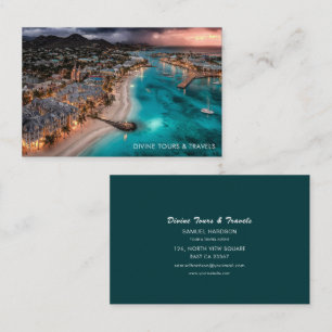 Tour and Travel Agent Antigua Half Moon Bay Photo  Business Card