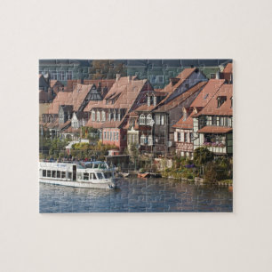 Tour boat in Little Venice and River Regnitz Jigsaw Puzzle