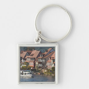 Tour boat in Little Venice and River Regnitz Key Ring