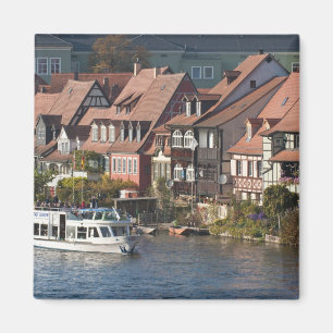 Tour boat in Little Venice and River Regnitz Magnet