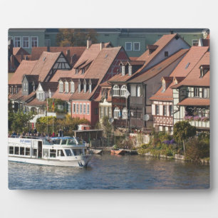 Tour boat in Little Venice and River Regnitz Plaque