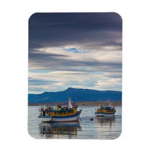 Tour boats on Seno Ultima Esperanza bay Magnet
