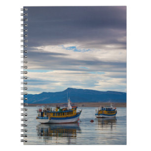 Tour boats on Seno Ultima Esperanza bay Notebook