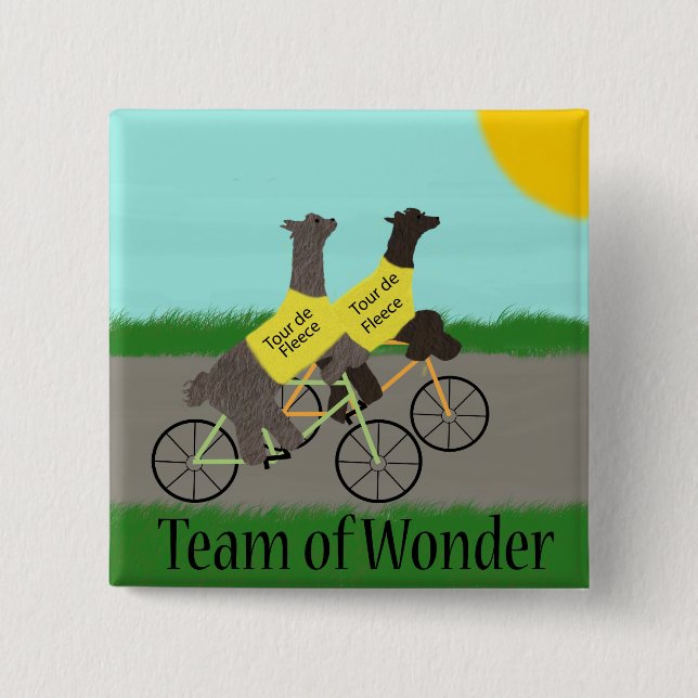 Tour de Fleece Team of Wonder 15 Cm Square Badge (Front)