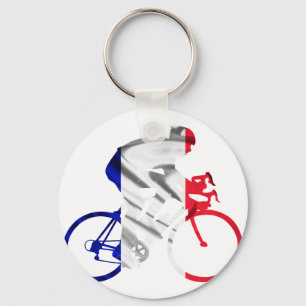 Tour de france cyclist key ring