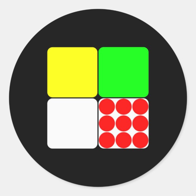 Tour de France Jerseys 3 Black Classic Round Sticker (Front)