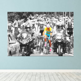 Tour de France Yellow Jersey Peloton Cycling Race  Canvas Print