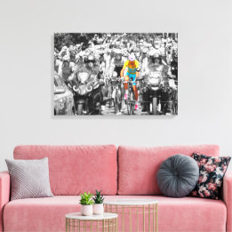 Tour de France Yellow Jersey Peloton Cycling Race  Canvas Print