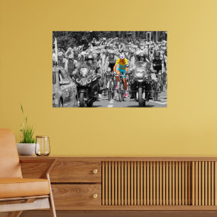 Tour de France Yellow Jersey Peloton Cycling Race  Poster