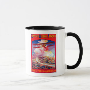 Tour De Paris, France in Aerocar PosterEurope Mug