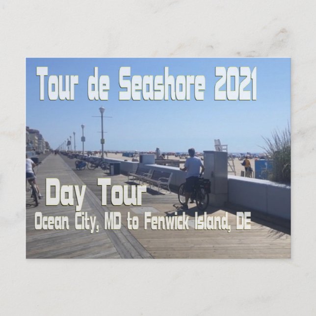 Tour de Seashore 2021 - Day Tour (DT) Ocean City,  Postcard (Front)
