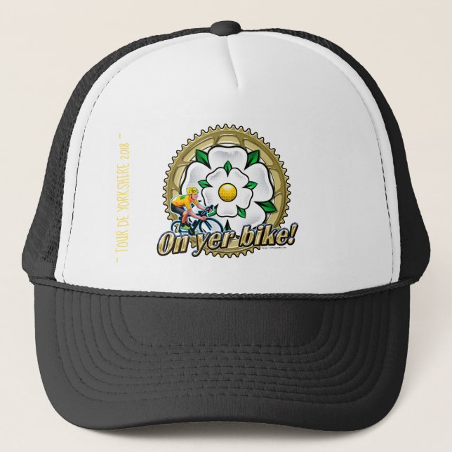 Tour de Yorkshire 2018 ‘On yer Bike’ baseball cap (Front)