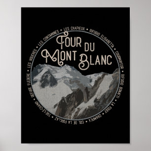 Tour Du Mont Blanc Gear European Hiking Trail Souv Poster