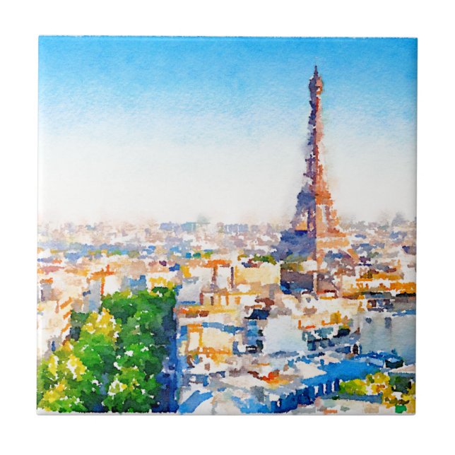 Tour Eiffel - Paris Ceramic Tile (Front)