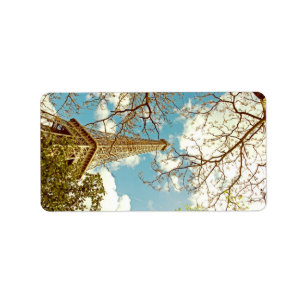 Tour Eiffel Paris Photograph Label