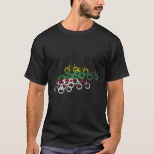 Tour France Cyclists In Tour France Jersey Colours T-Shirt