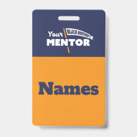 Tour Guide Name Tags - Orange Badge