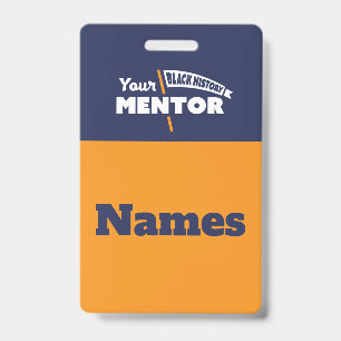 Tour Guide Name Tags - Orange Badge ID Badge