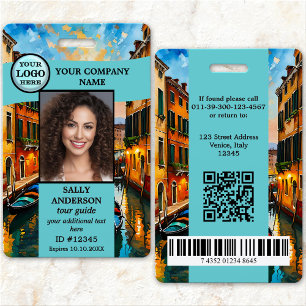 Tour Guide Travel Agency Photo ID Badge