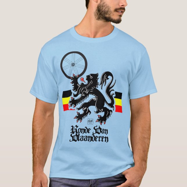 Tour of Flanders Lion with Belgium colours T-Shirt (Front)