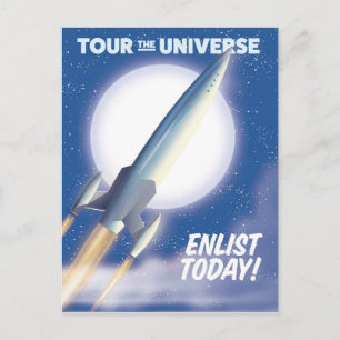 Tour the Universe! Enlist today! Postcard