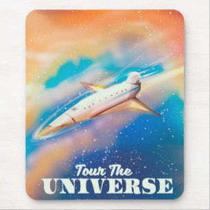 Tour the Universe space ship Mouse Pad
