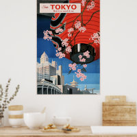 Tour Tokyo, Japan, travel poster,