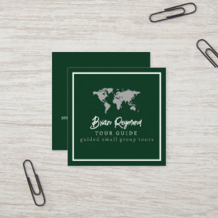 Tour Tourism Guide Green Square Business Card