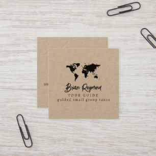 Tour / Tourism Guide Square Business Card