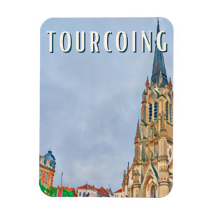 Tourcoing Photo Vintage Magnet