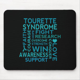 Tourette Syndrome Awareness Ribbon Walk Mouse Pad