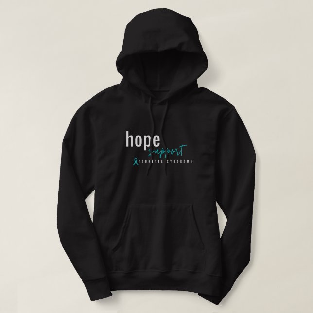 tourette syndrome. hope support. Pullover Hoodie (Design Front)