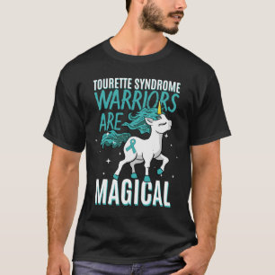 Tourette Syndrome Magical Unicorn Teal Ribbon Copr T-Shirt