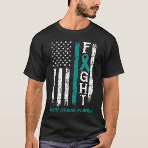 Tourette Syndrome Warrior US Flag T-Shirt