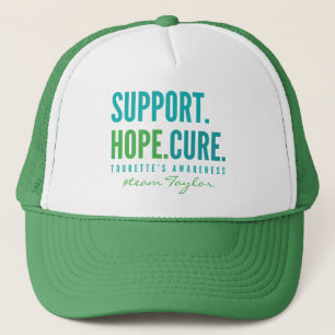 tourette's Custom name support hope cure Hat 