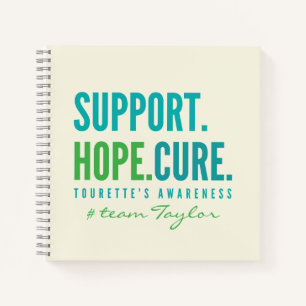 tourette's Custom support hope Notebook Journal