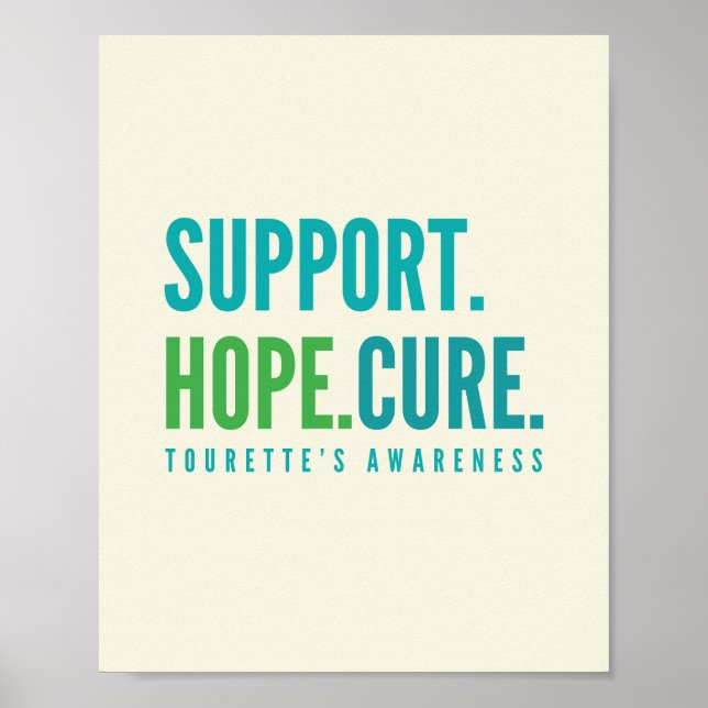 tourette's support hope cure Poster Prints  (Front)