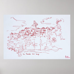 Tourettes sur Loup, Provence   South of France Poster