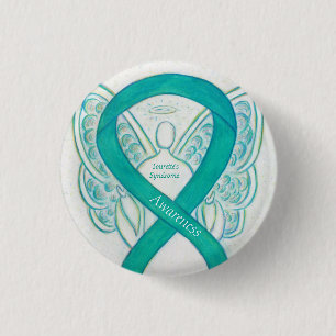 Tourette's Syndrome Awareness Ribbon Angel Pin
