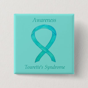 Tourette's Syndrome Awareness Ribbon Custom Pin