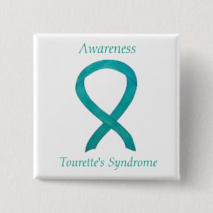 Tourette's Syndrome Awareness Ribbon Custom Pin