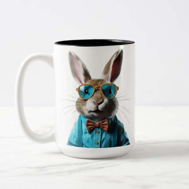 Tourette's Syndrome Rabbit Custom Mug (Left)