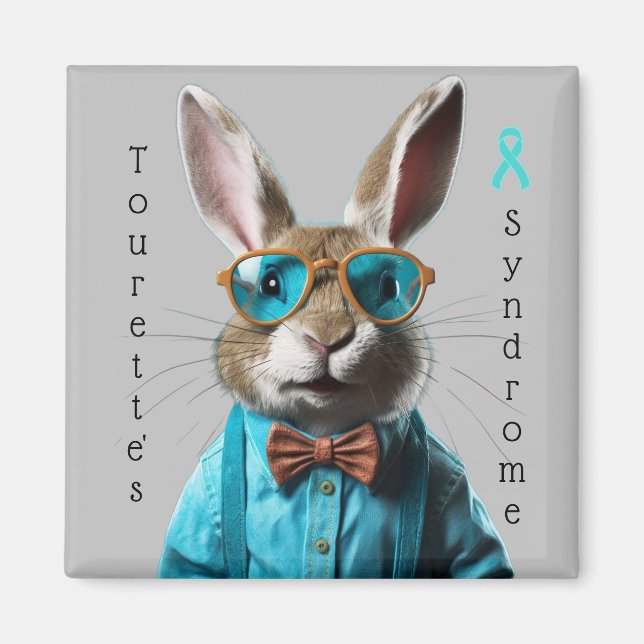 Tourette's syndrome Rabbit magnet (Front)