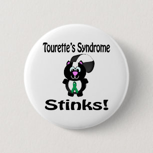 Tourettes Syndrome Stinks Skunk Awareness Design 6 Cm Round Badge