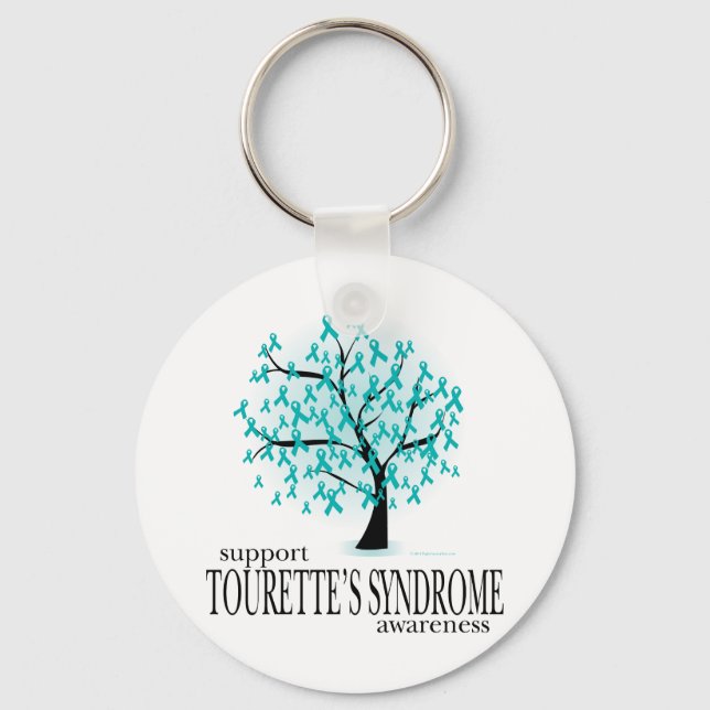 Tourette's Syndrome Tree Key Ring (Front)